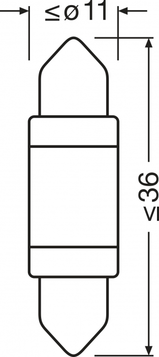 BEC AUXILIAR CU LED 12V (C5W 36mm) WHITE 6000K BLI 1 BUC OSRAM [1]