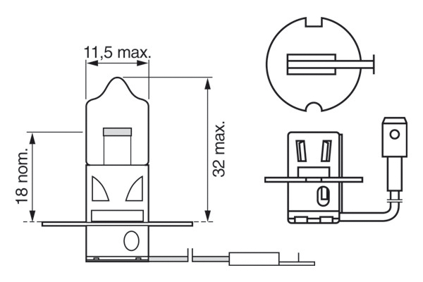 BEC H3 12V 55W PURE LIGHT (blister 1buc) BOSCH [4]