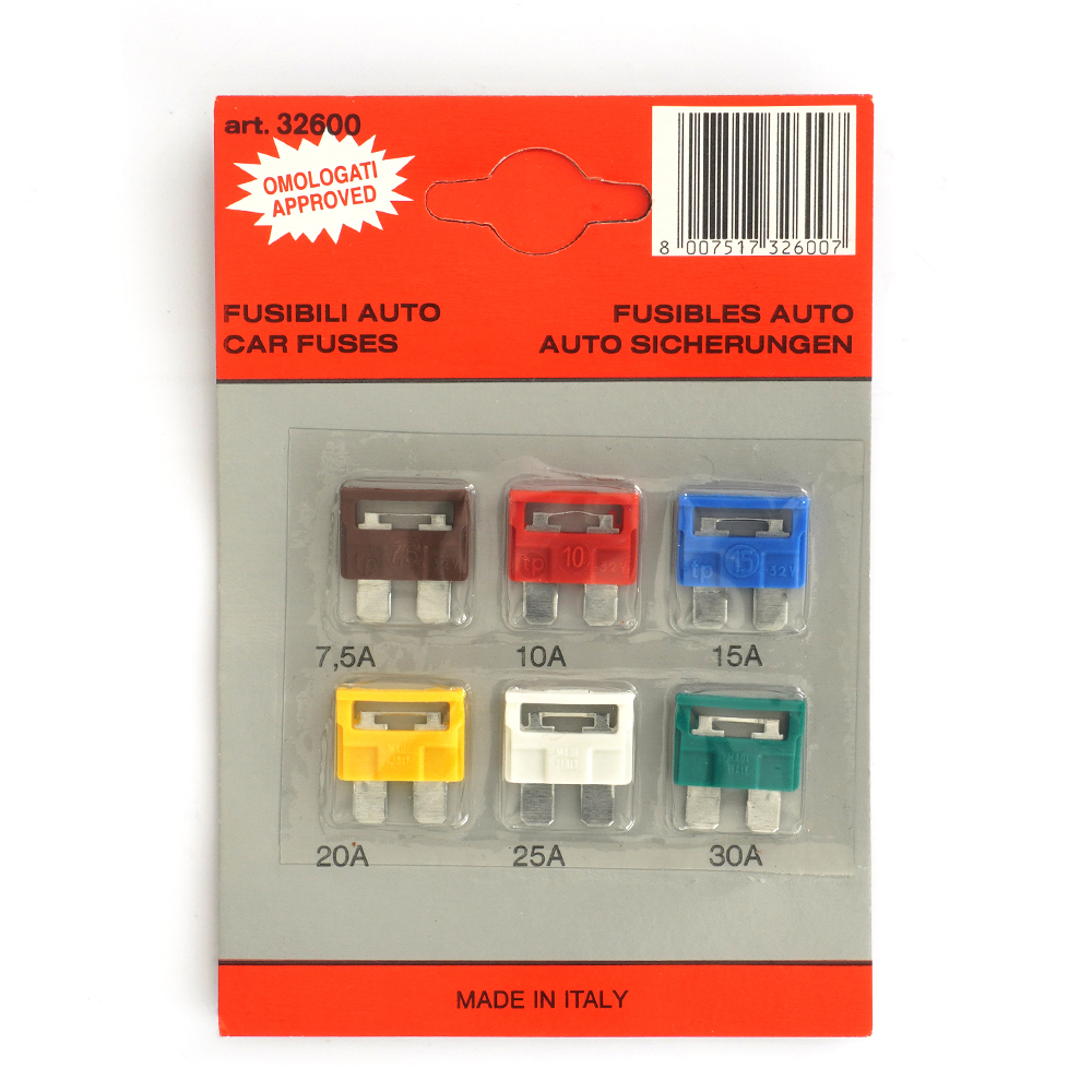 BLISTER CU 6 SIGURANTE FUZIBILE 7.5/ 10/ 15/ 20/ 25/ 30 A COD CULOARE [1]