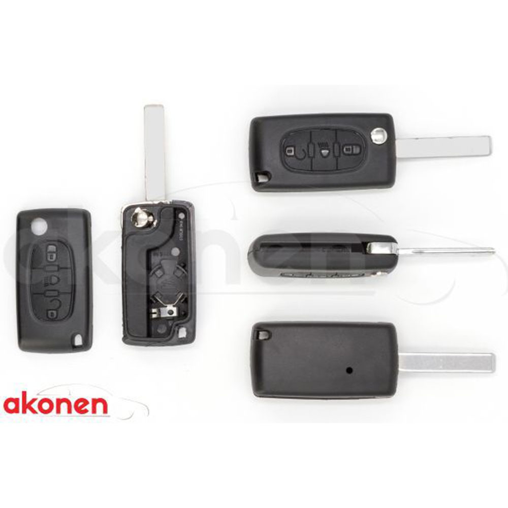 CARCASA CHEIE CONTACT PENTRU CITROEN BERLINGO / C2 / C3. 3 BUTOANE. CU CHEIE [1]
