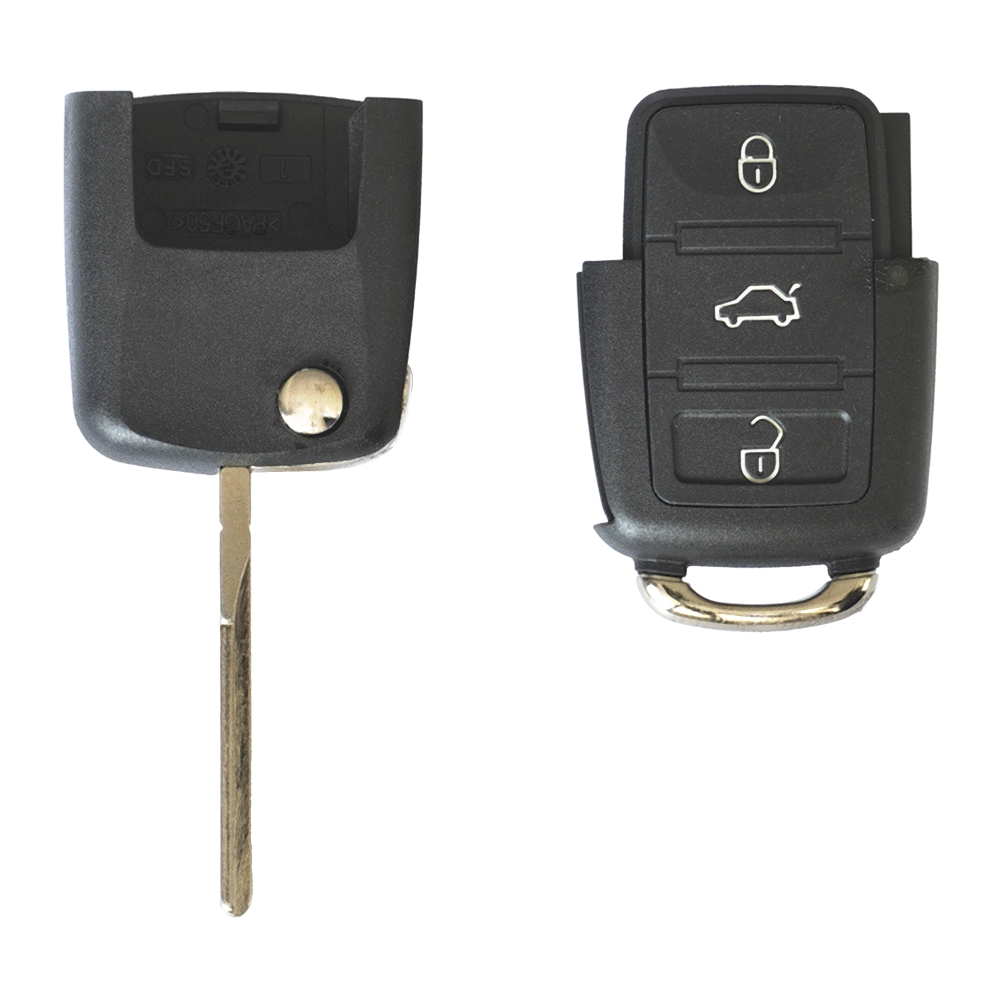 CARCASA CHEIE CONTACT PENTRU VOLKSWAGEN JETTA / PASSAT (B5-B6-B7) / POLO / SCIROCCO / TIGUAN, 3 BUTOANE, CU CHEIE [4]