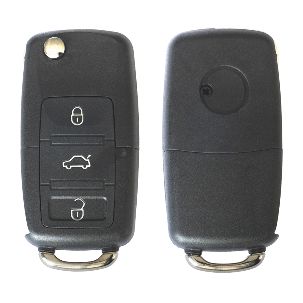 CARCASA CHEIE CONTACT PENTRU VOLKSWAGEN JETTA / PASSAT (B5-B6-B7) / POLO / SCIROCCO / TIGUAN, 3 BUTOANE, CU CHEIE [2]