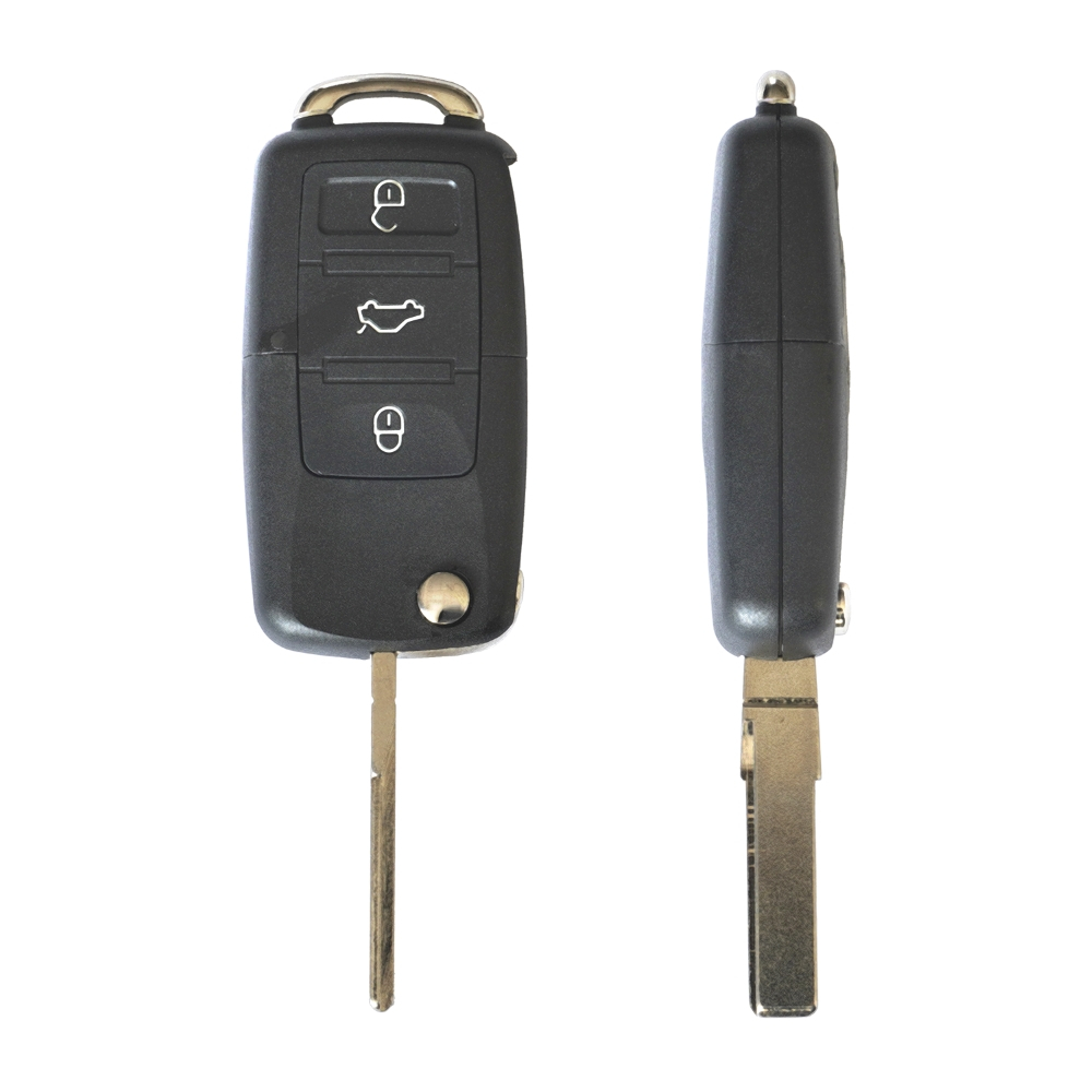 CARCASA CHEIE CONTACT PENTRU VOLKSWAGEN JETTA / PASSAT (B5-B6-B7) / POLO / SCIROCCO / TIGUAN, 3 BUTOANE, CU CHEIE [1]
