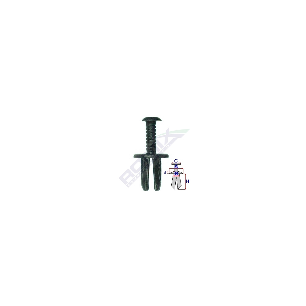 CLIPS FIXARE FIAT/LANCIA/ALFA ROMEO - NEGRU SET 10 BUC [1]