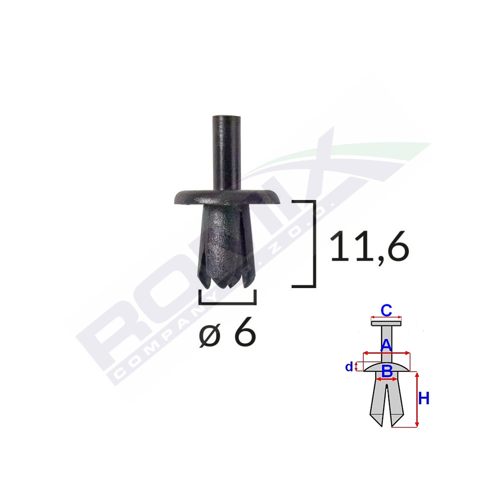 CLIPS FIXARE PENTRU ALFA ROMEO/FIAT MERCEDES OPEL - NEGRU SET 25 BUC [2]
