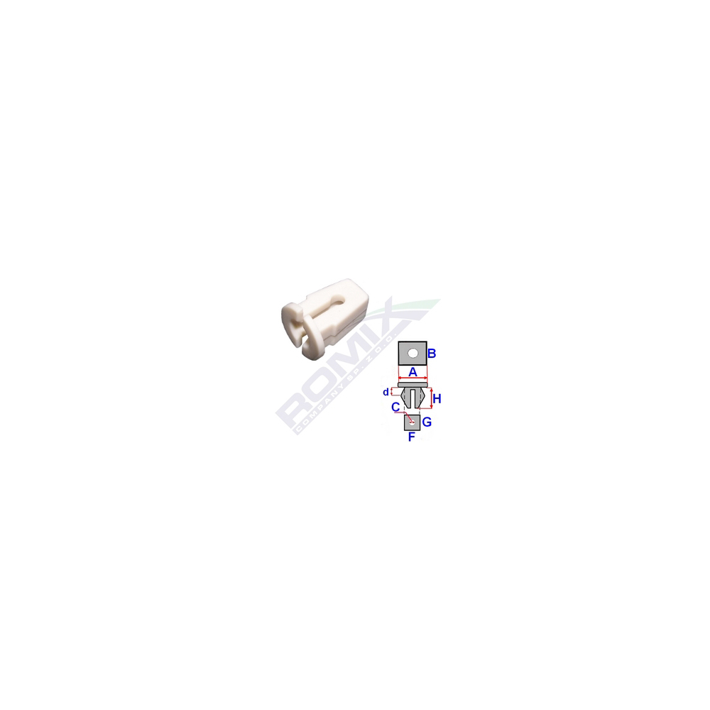 CLIPS FIXARE PENTRU GRUP VAG - ALB SET 10 BUC [2]