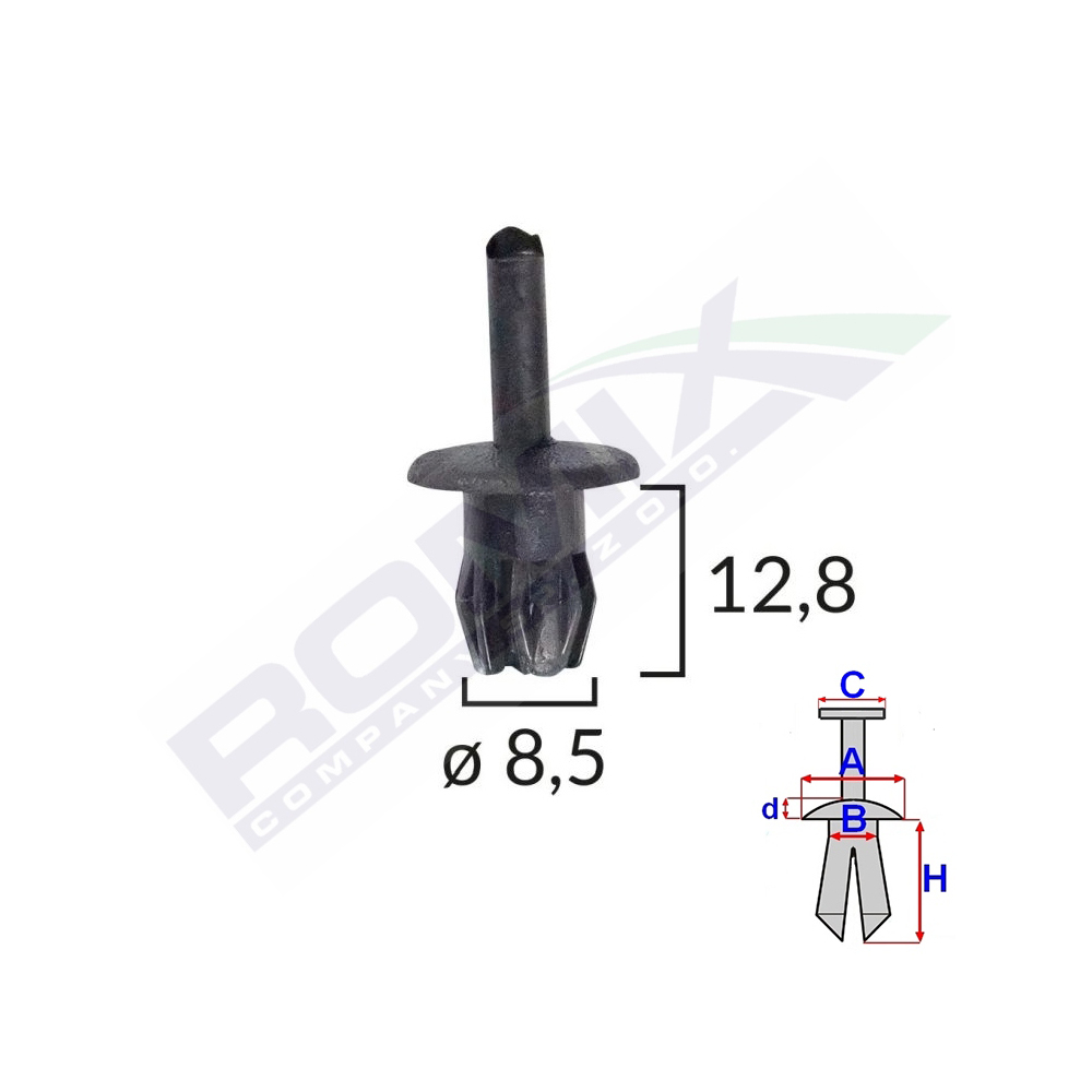 CLIPS FIXARE PENTRU PEUGEOT/VW - NEGRU SET 10 BUC [2]