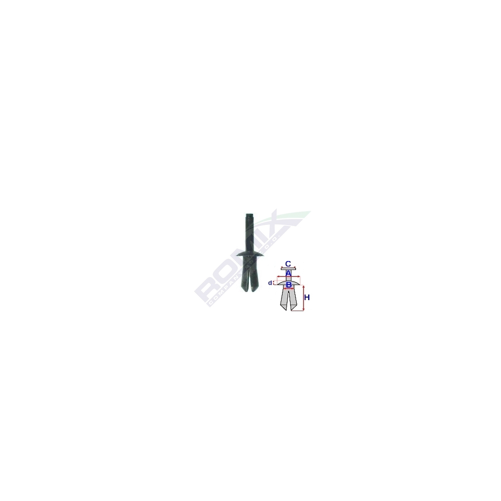 CLIPS FIXARE RENAULT DACIA MERCEDES - NEGRU SET 10 BUC [2]