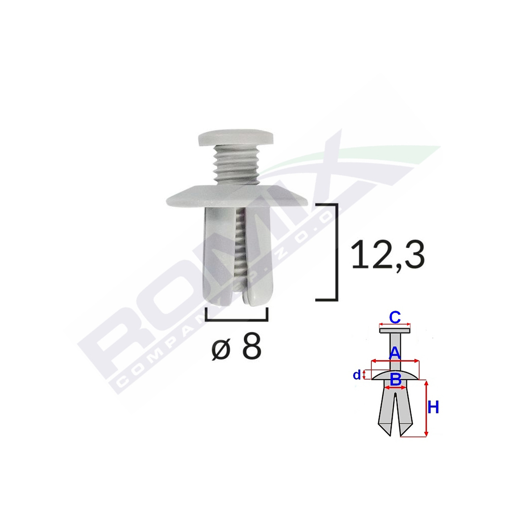 CLIPS FIXARE UNIVERSAL - ALB SET 10 BUC [1]