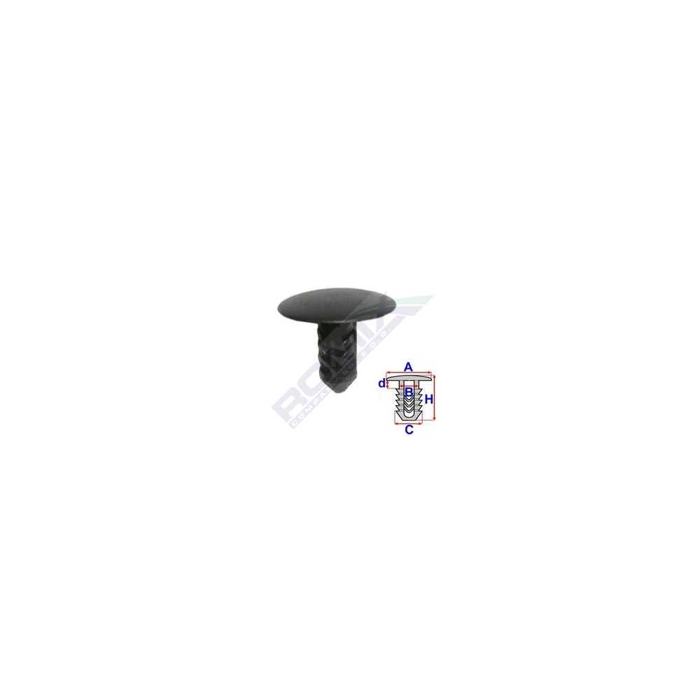 CLIPS TAPITERIE PENTRU FIAT/LANCIA/ALFA ROMEO - NEGRU SET 10 BUC [2]