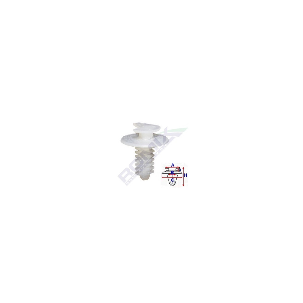 CLIPS TAPITERIE PENTRU FIAT/LANCIA/ALFA ROMEO/PEUGEOT - ALB SET 10 BUC [2]