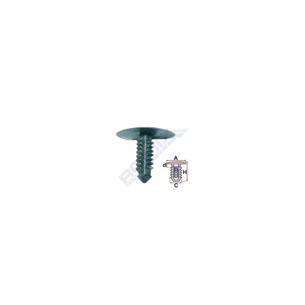 CLIPS TAPITERIE PENTRU FORD 7X22.5MM - NEGRU SET 10 BUC [1]