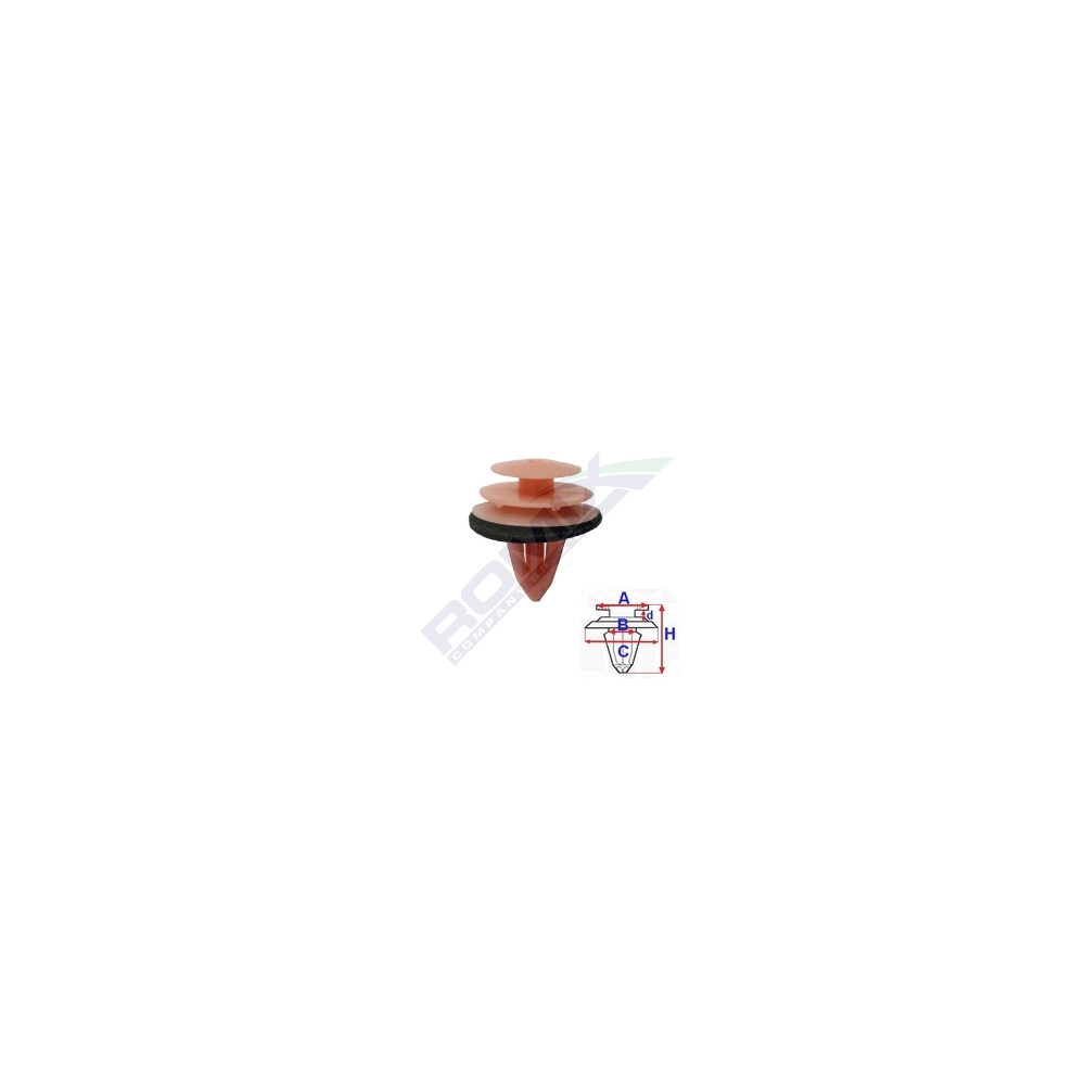 CLIPS TAPITERIE PENTRU NISSAN 8X19.9MM ROZ SET 10 BUC [1]