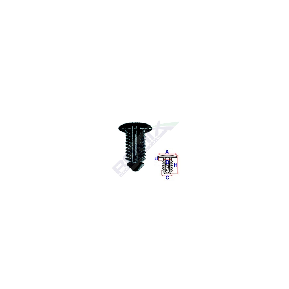 CLIPS TAPITERIE PENTRU RENAULT 8.9X21.2MM - NEGRU SET 10 BUC [2]