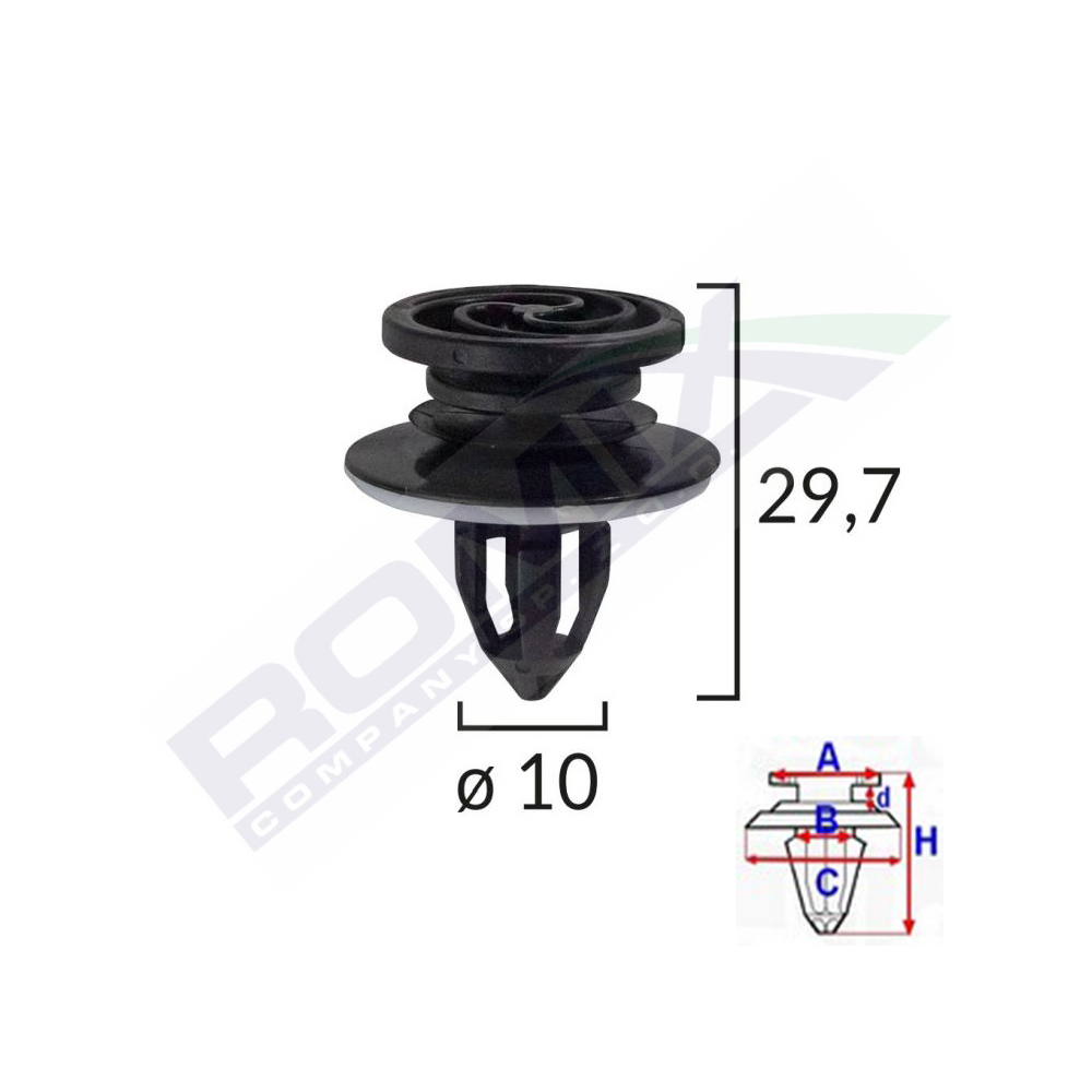 CLIPS TAPITERIE USI PENTRU AUDI A4 SET 10 BUC [2]