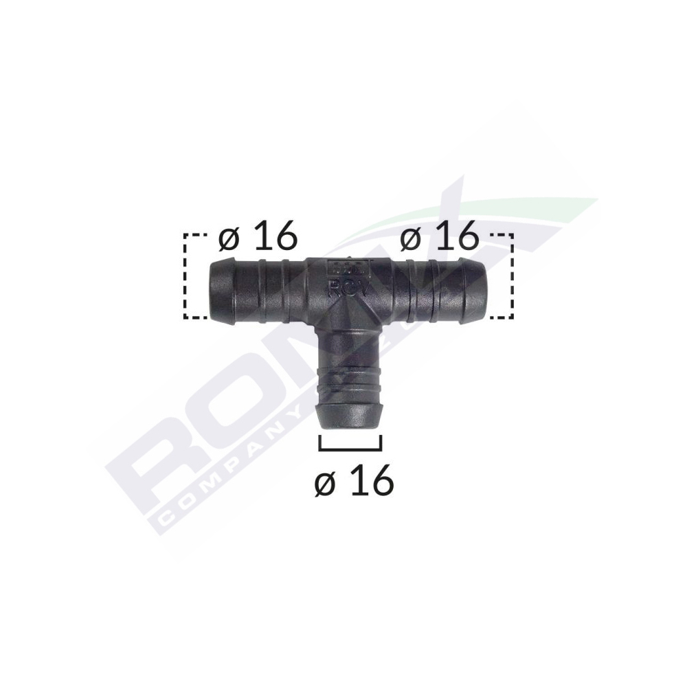 CONECTOR TEU FURTUN CONDUCTE DIAMETRU 16 MM SET 5 BUC [1]
