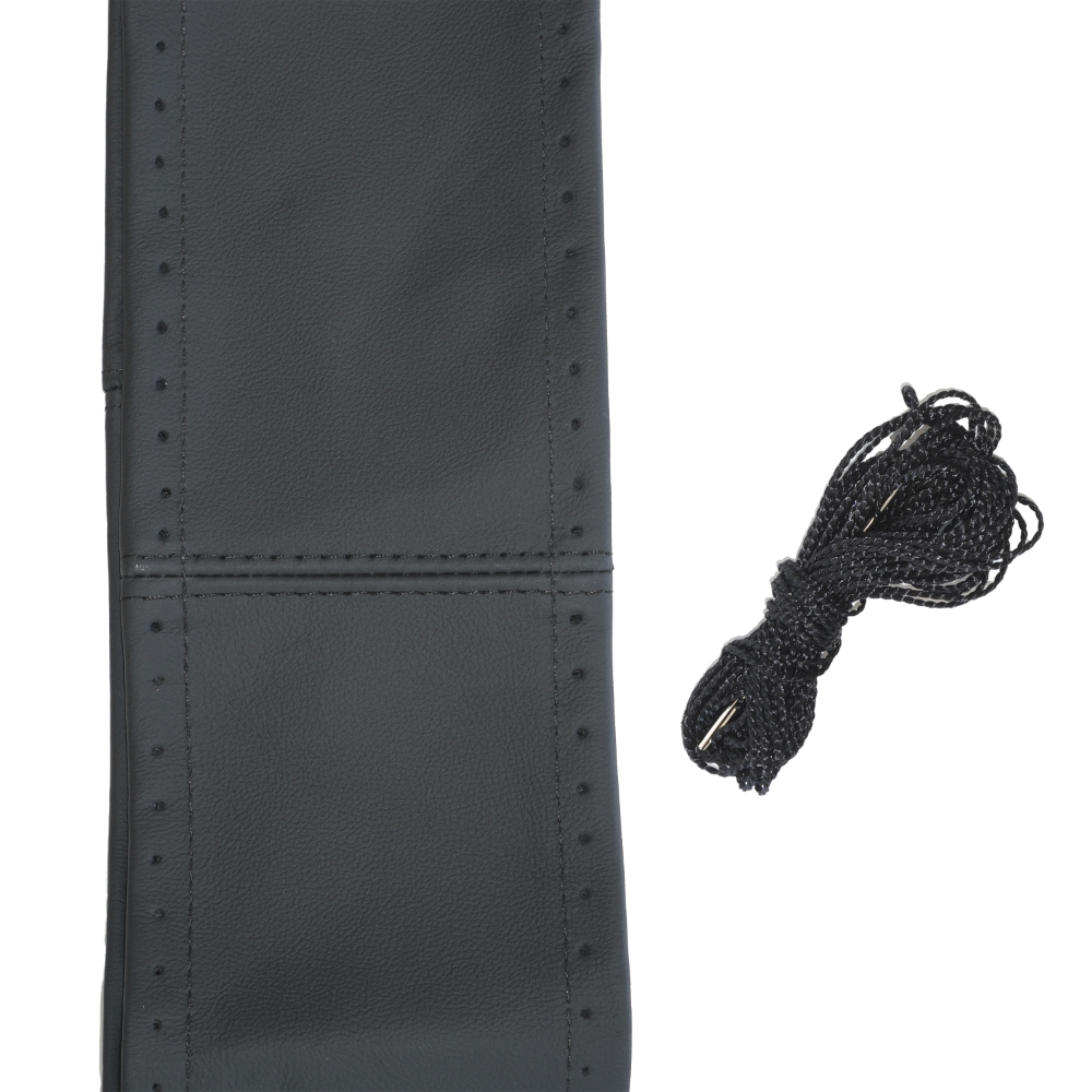 HUSA VOLAN CU SNUR PIELE NATURALA NEGRU 42-43 cm [2]