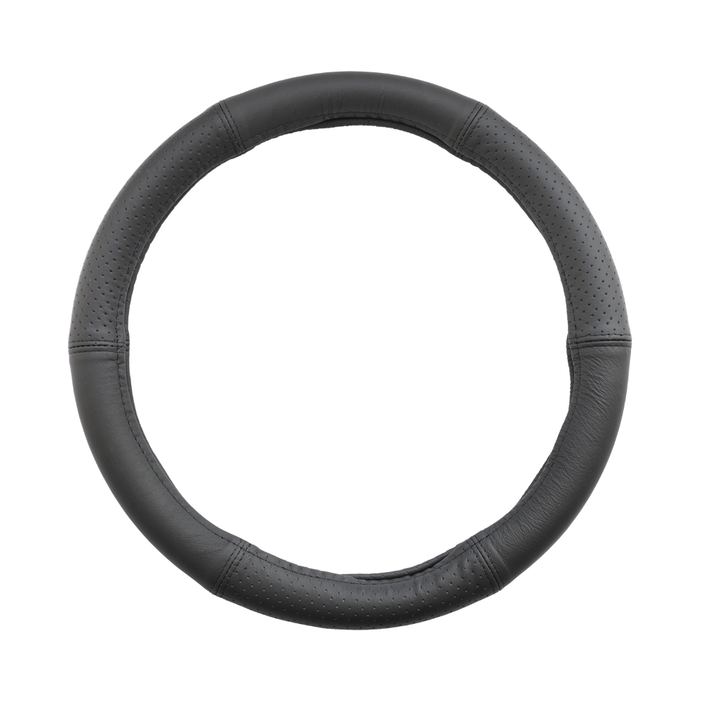 HUSA VOLAN PIELE NATURALA SEMI PERFORATA NEGRU 35-37 CM [6]