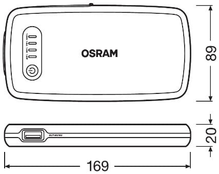 JUMP STARTER / ACUMULATOR EXTERN PORNIRE AUTO 12V 6000mAh OSRAM BATTERY START 200 [2]