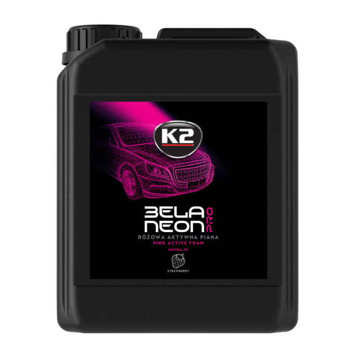 K2 BELA NEON PRO 5L PINK SPUMA ACTIVA ROZ CU AROMA DE CAPSUNI Buc. [1]
