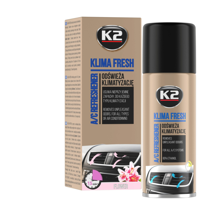 K2 KLIMA FRESH 150ml Spray curatat si dezinfectat aer cond.FLOWER [1]