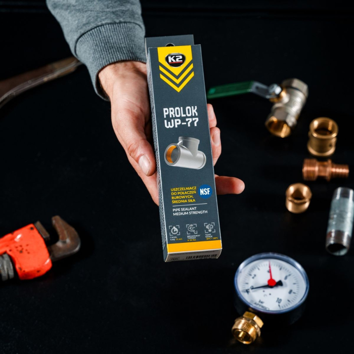 K2 PROLOK WP-77 50ml Etanșant pentru îmbinările țevilor, rezistență medie [2]