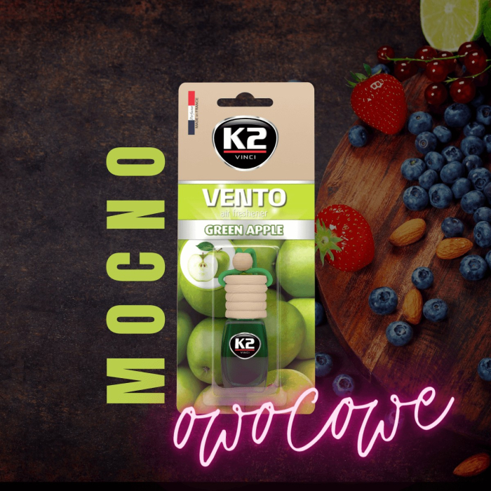 K2 VENTO 8ML BLISTER Oorizant sticluta cu snur GREEN APPLE [6]