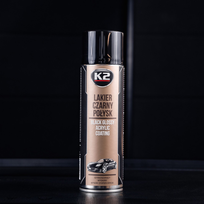 Lac acrilic K2 negru lucios 500 ml [4]