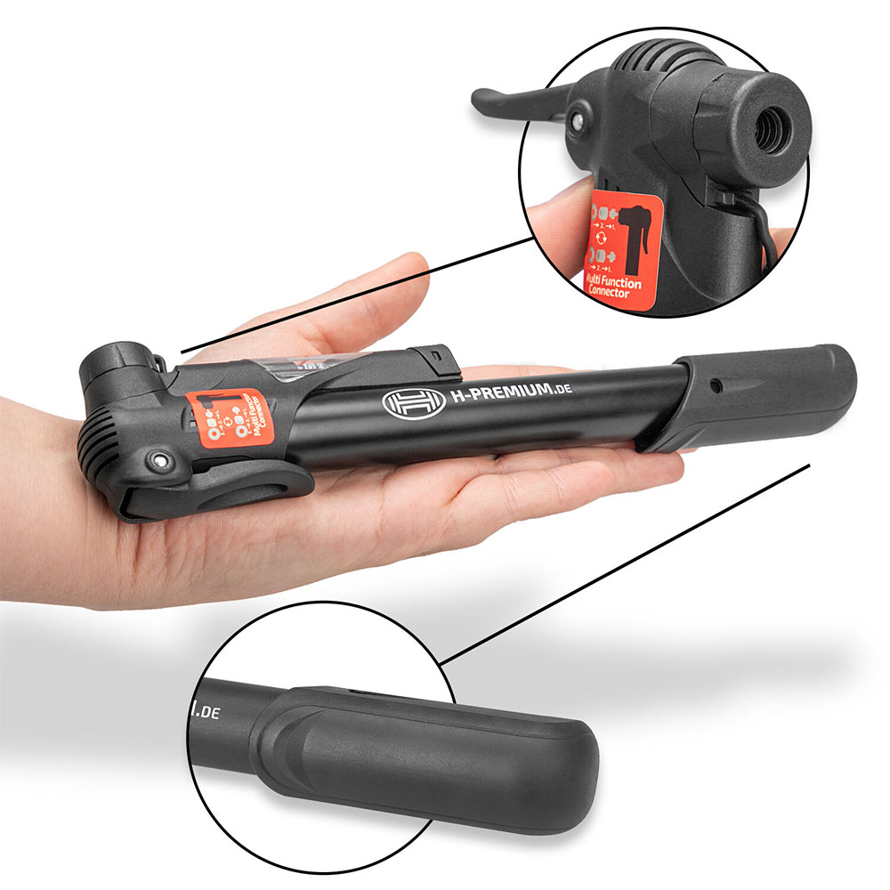 MINI POMPA MANUALA CU MANOMETRU PREMIUM PENTRU BICICLETE [1]