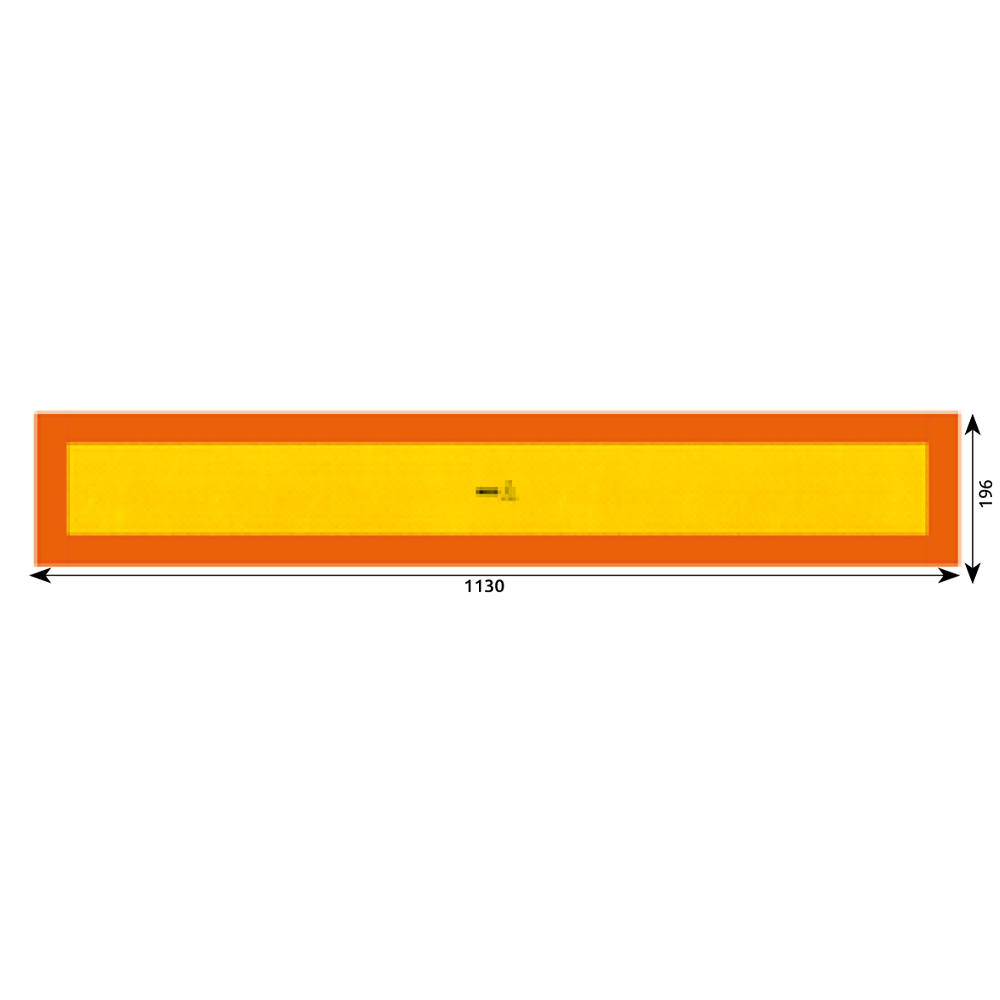 PLACA REFLECTORIZANTA GALBEN/ROSU FLUORESCENT 1130X196 MM HICO [1]