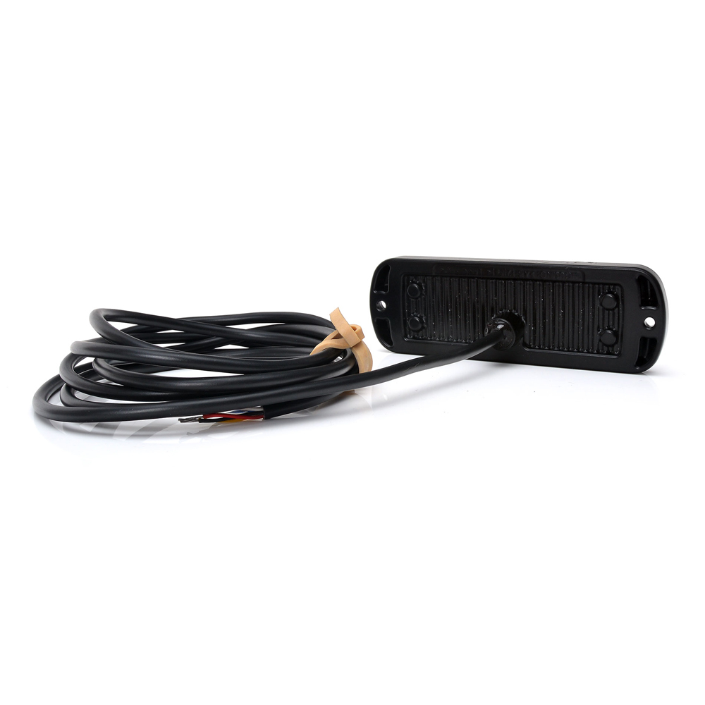PROIECTOR STROBOSCOPIC LED PORTOCALIU 1469 W218 CU MONTARE IN GRILA, 2 FAZE FLASH, 12V-24V, 21W WAS [6]