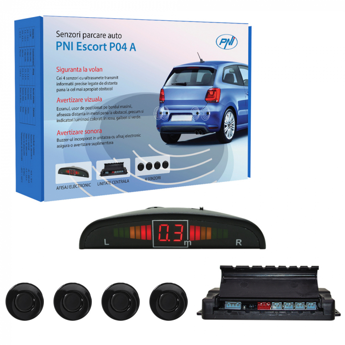 SENZORI PARCARE AUTO PNI ESCORT P04 A CU 4 RECEPTORI [4]