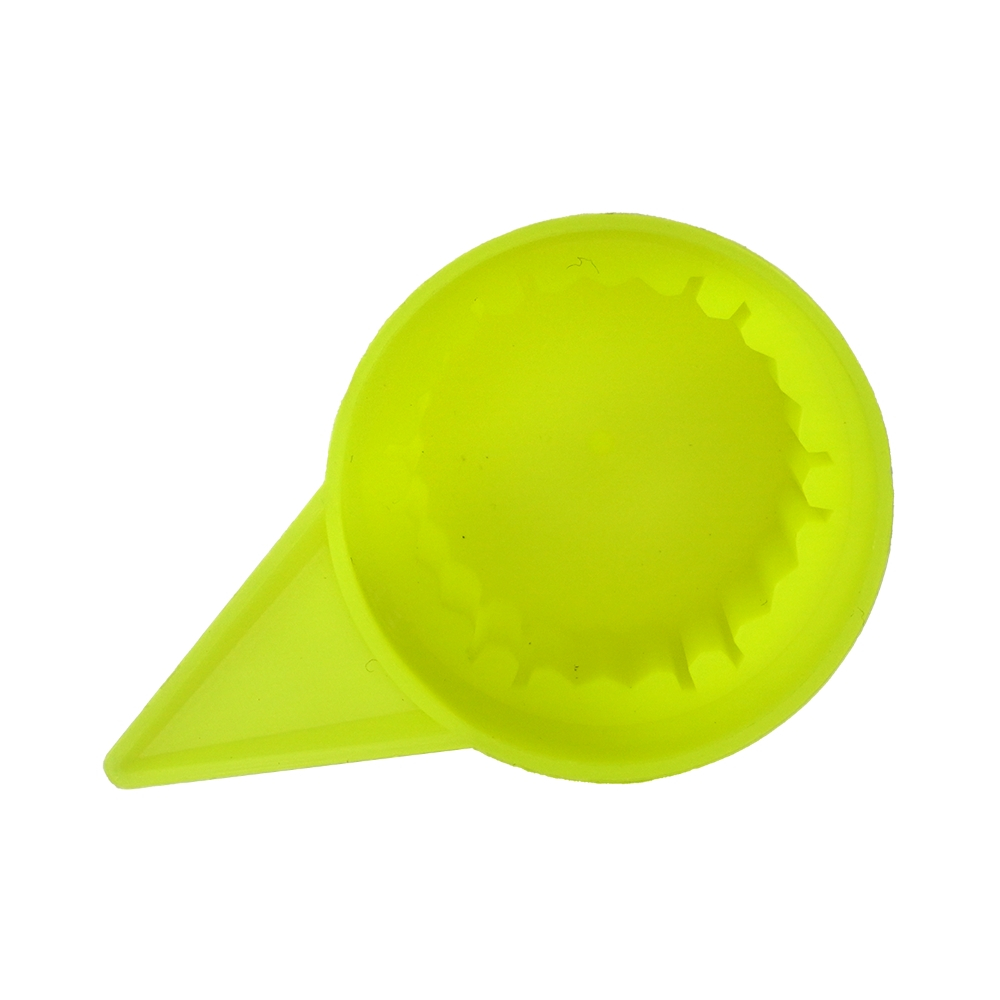 SET 10 BUCATI CAPAC PLASTIC PENTRU PREZON ROATA CU INDICATOR 33 MM NEON GALBEN 54.5 MM [5]