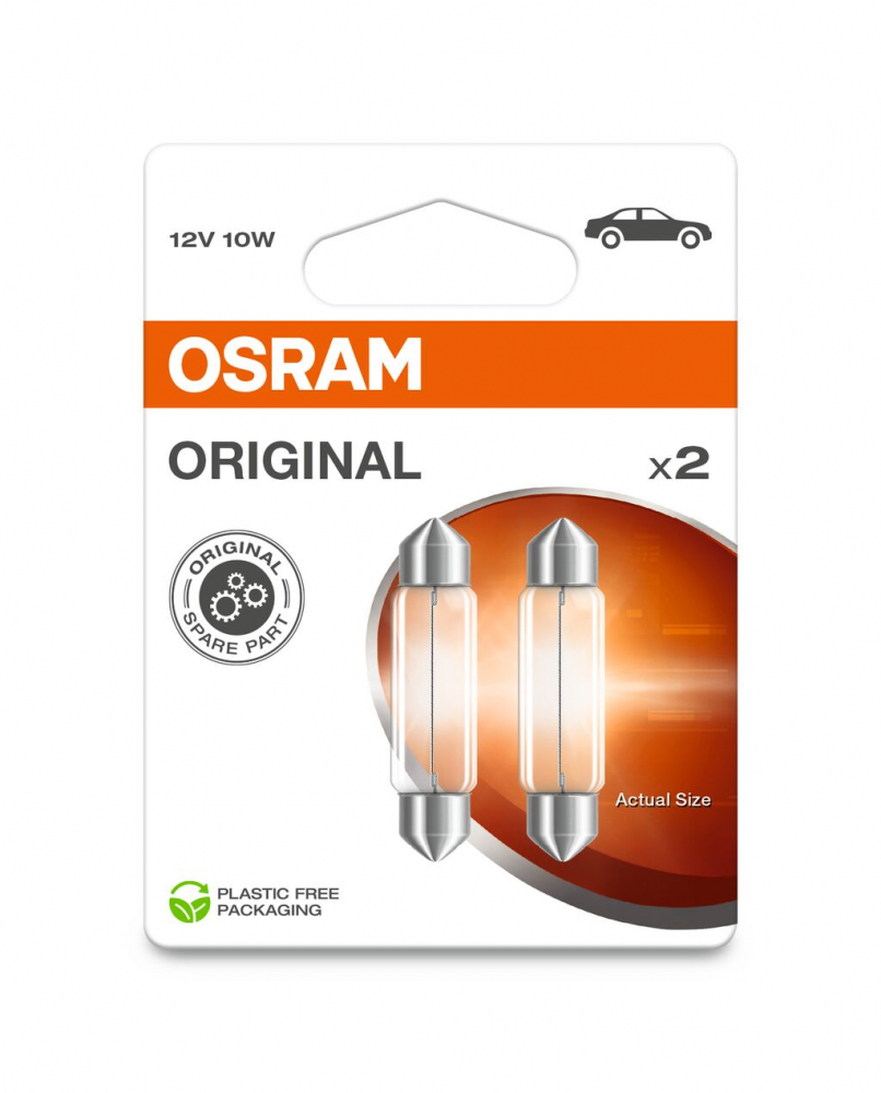 SET 2 BECURI 12V C10W ORIGINAL BLISTER OSRAM [2]