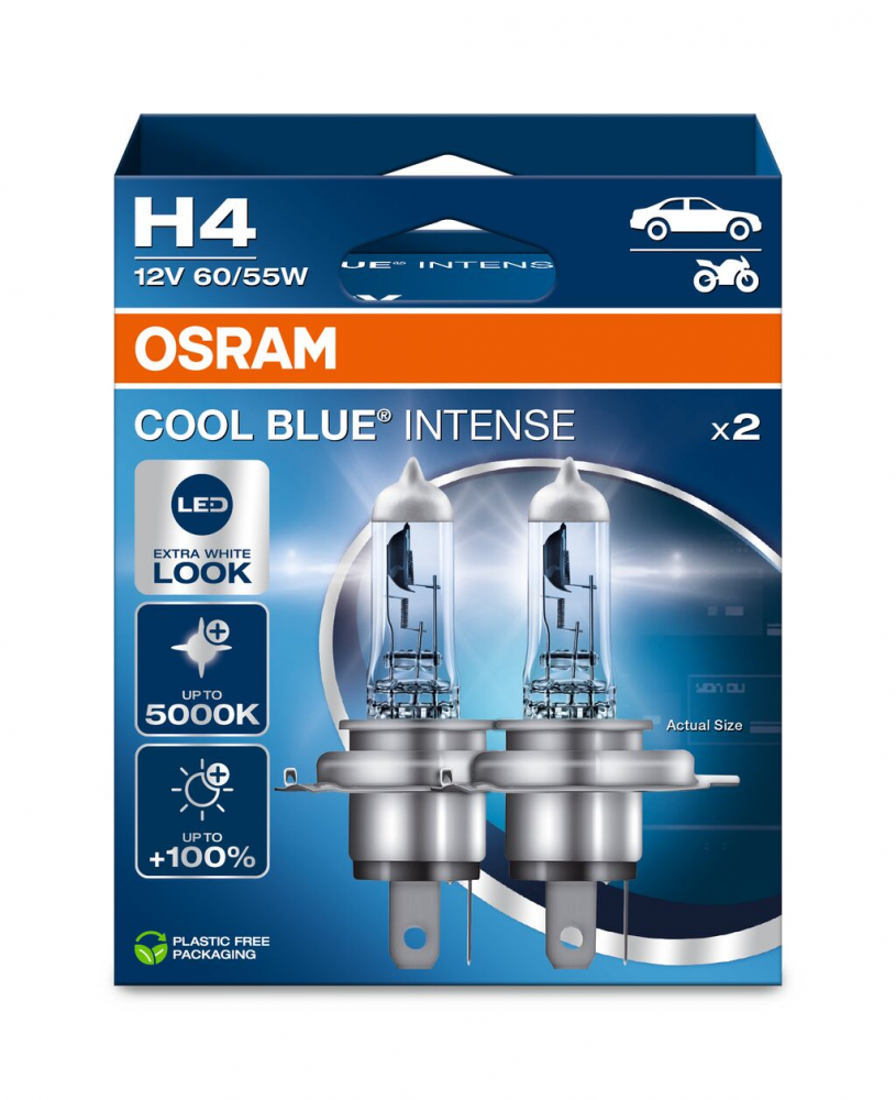 SET 2 BECURI 12V H4 60/55 W COOL BLUE INTENSE NextGen OSRAM [3]