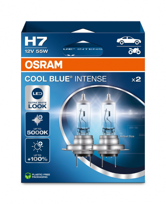 SET 2 BECURI 12V H7 55 W COOL BLUE INTENSE NextGen OSRAM [3]