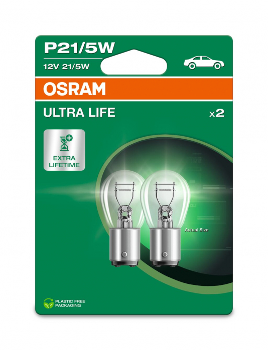 SET 2 BECURI 12V P21/5W ULTRA LIFE BLISTER OSRAM [1]
