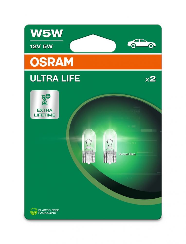 SET 2 BECURI 12V W5W ULTRA LIFE BLISTER OSRAM [3]
