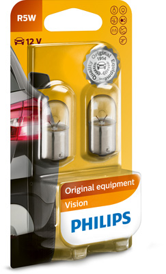 SET 2 BECURI AUXILIARE R5W BA15s 12V (blister) PHILIPS [1]