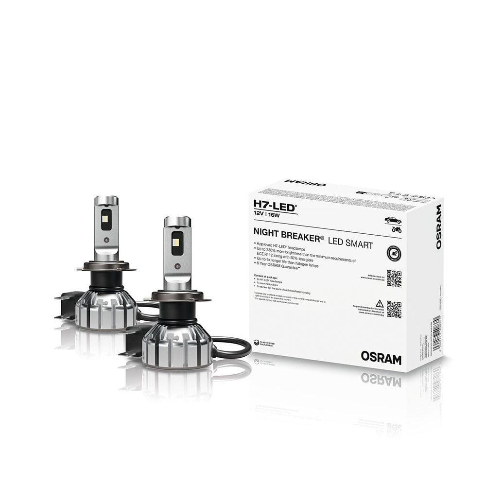 SET 2 BECURI NIGHT BREAKER LED SMART H7 +330% CUTIE OMOLOGARE RAR [5]