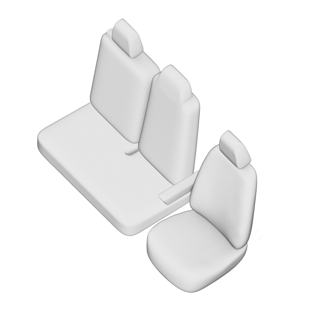 SET HUSE SCAUN UMBRELLA PENTRU RENAULT MASTER (2+1) 2020- (BANCHETA FRACTIONATA) [5]