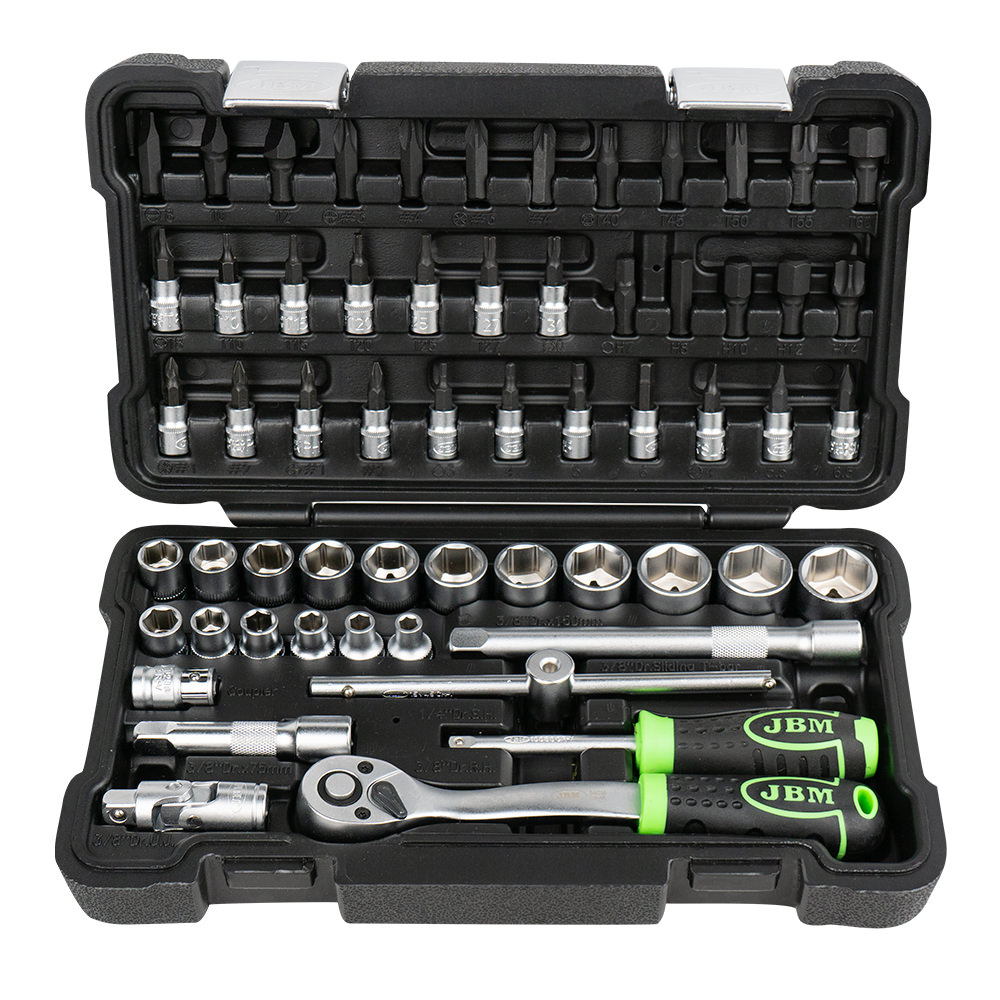 TRUSA DE TUBULARE HEXAGONALE DE 3-8` CU 59 PIESE JBM [1]