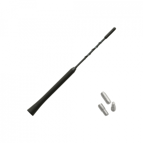 ANTENA AUTO EXTERIOR NEAGRA 24CM CU 2 ADAPTOARE (5-6MM) [1]