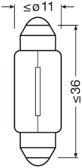 BECURI AUTO - BEC 12V C5W ORIGINAL SET 10 BUC OSRAM