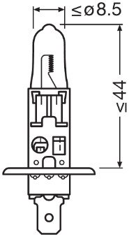 BECURI AUTO - BEC 12V H1 55 W ORIGINAL OSRAM