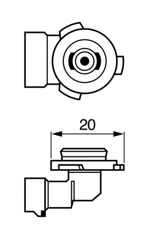 ACCESORII AUTO - BEC 12V H10 42W PURE LIGHT BOSCH