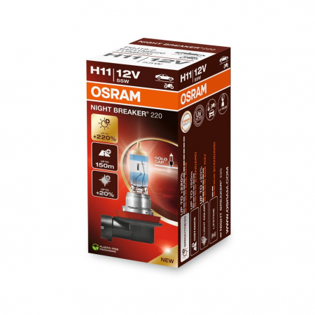 BECURI AUTO - BEC 12V H11 55 W NIGHT BREAKER +220% OSRAM