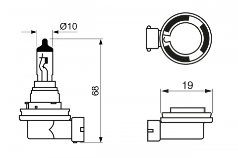 BEC 12V H16 19W PURE LIGHT BOSCH [2]