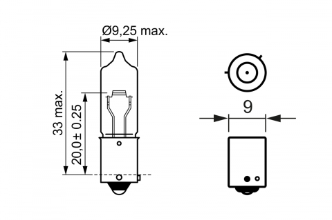 BEC 12V H21W 21W PURE LIGHT SET 10 BUC BOSCH [1]