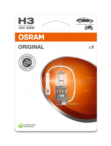BECURI AUTO - BEC 12V H3 55 W ORIGINAL BLISTER 1 BUC OSRAM